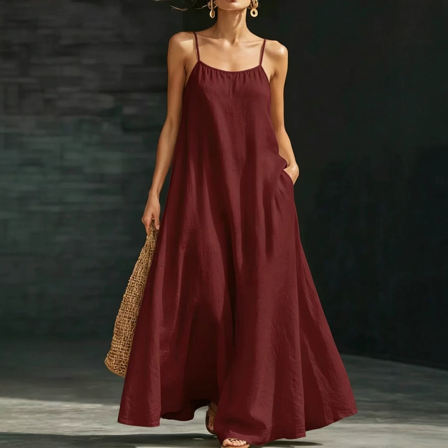 Casual Strap Maxi Resort-style Dress