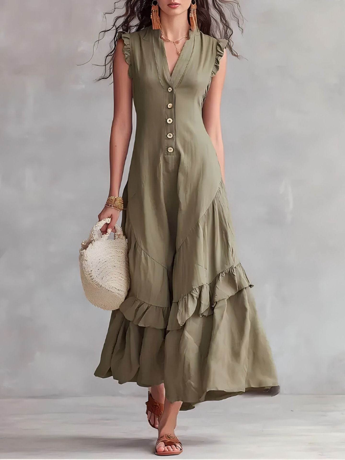 Corset Pleated Gown – Sheer Overlay Maxi with Sculpted Bodice