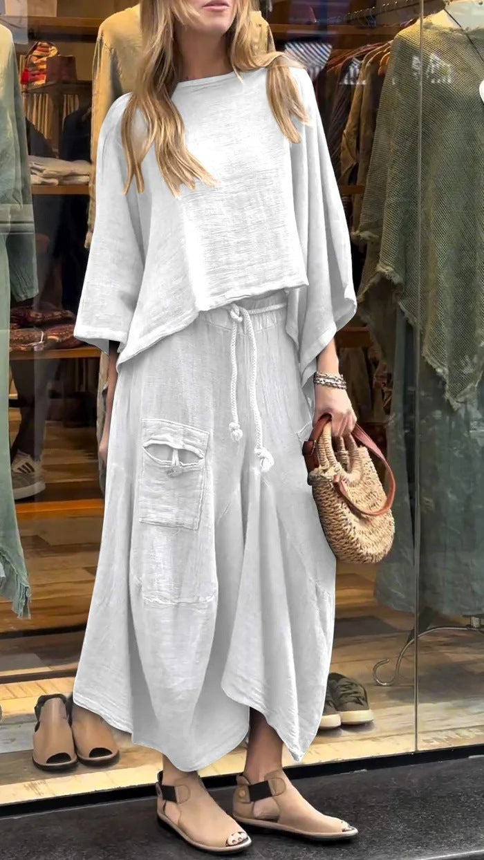 Draped Two Piece Short Set