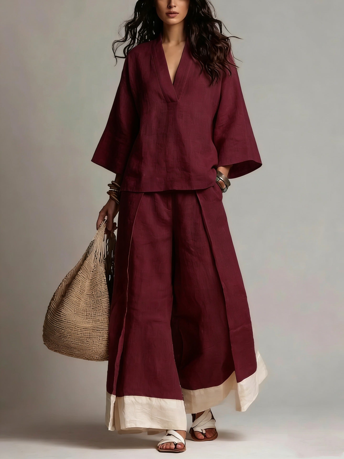 Floral Lace Gown – High-Neck Sheer Maxi with Velvet Detailing