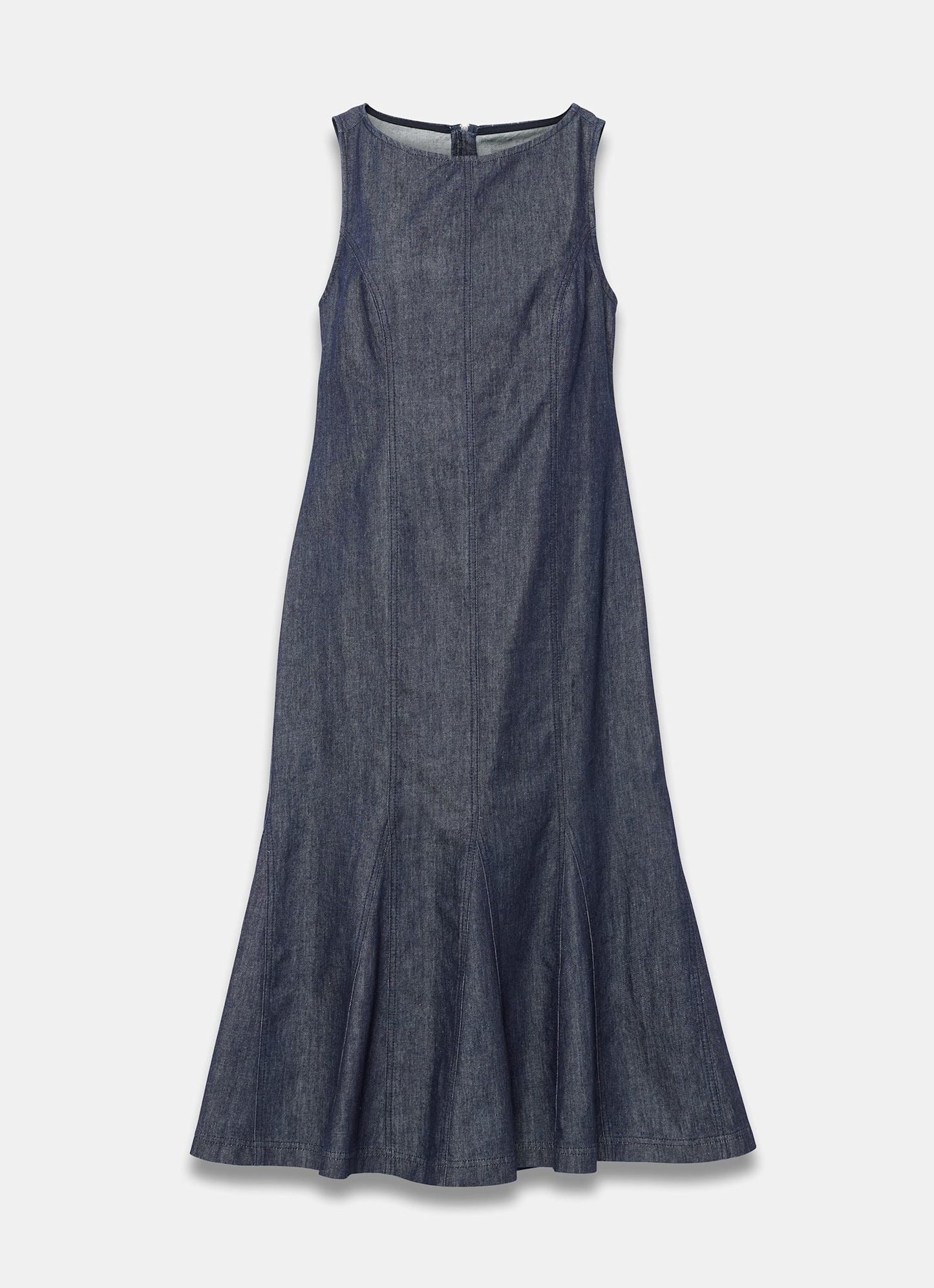 Dark Indigo Denim Midi Dress