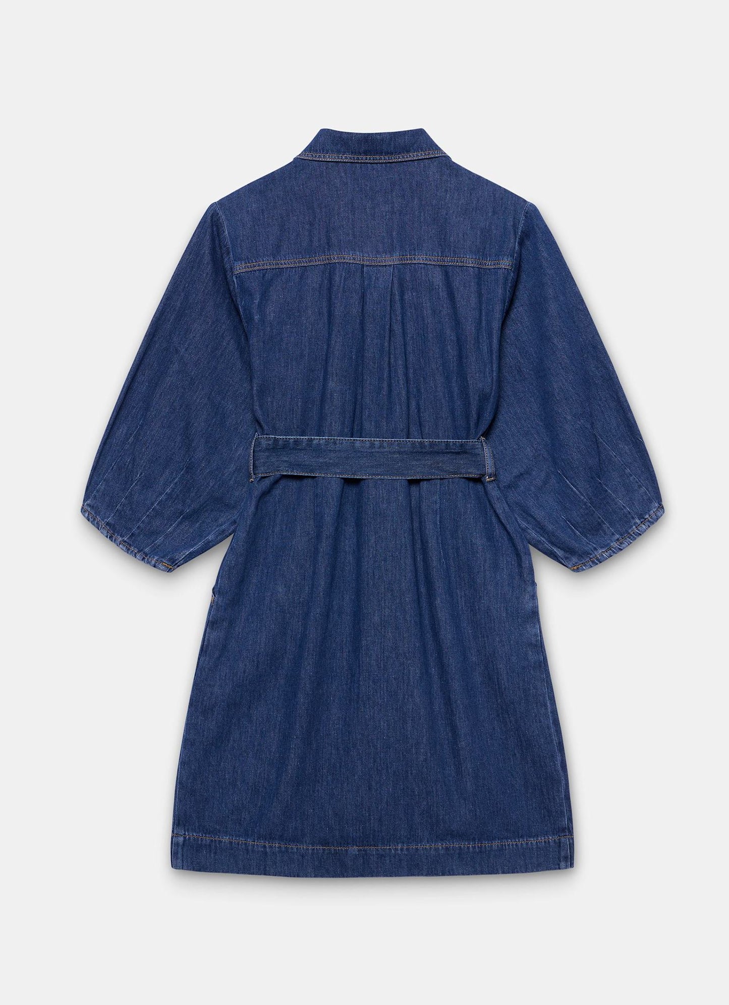 Mid Indigo Denim Mini Shirt Dress