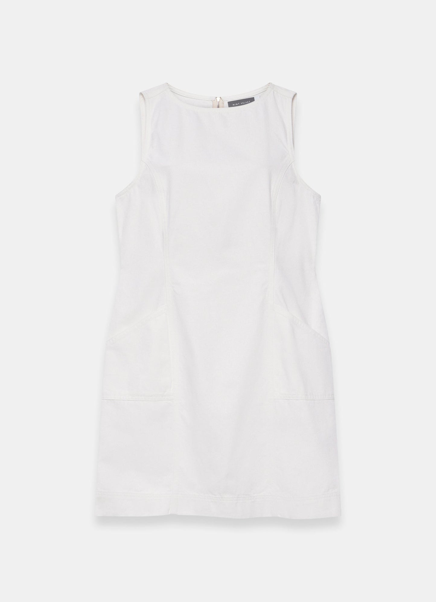 White Denim Mini Dress